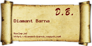 Diamant Barna névjegykártya